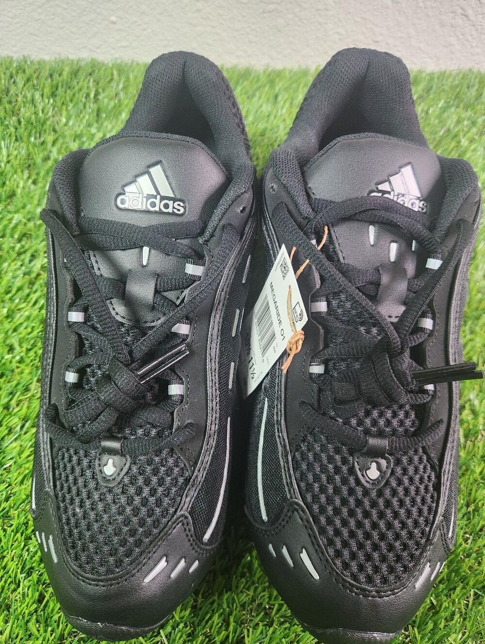 Mens Size 10.5 Adidas Sneakers Originals Megaride 01 Black Better Scarlet JH7925 - Picture 8 of 8